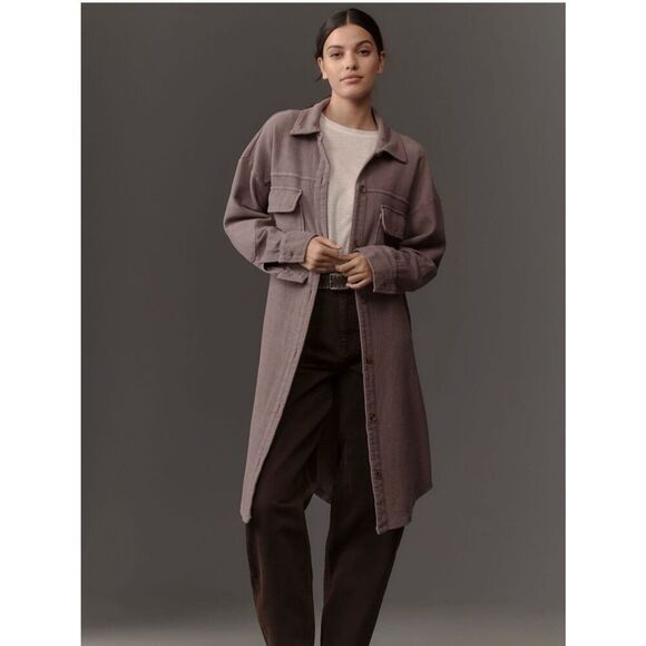 Pilcro Jackets & Blazers - NWOT Anthropologie Pilcro Duster Shacket Lilac Size XS